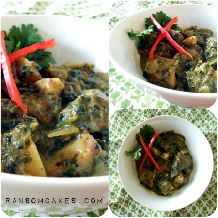 Roasted Potato and Spinach Curry